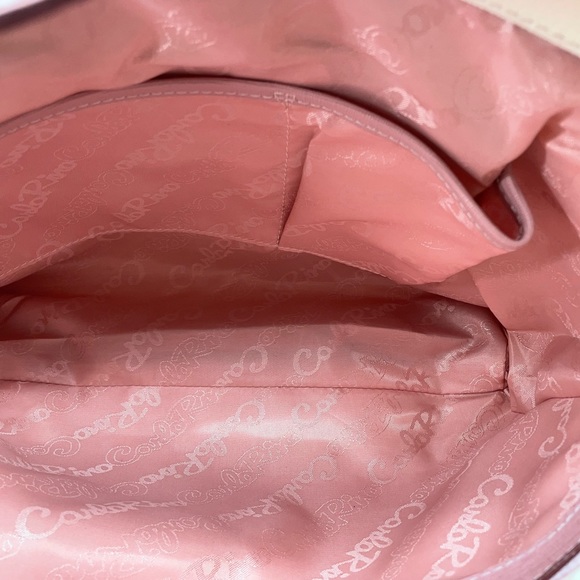 Carlo Rino Vinyl Satchel Shoulder Bag Cinderella Charm 
Matching Wristlet - Picture 4 of 9